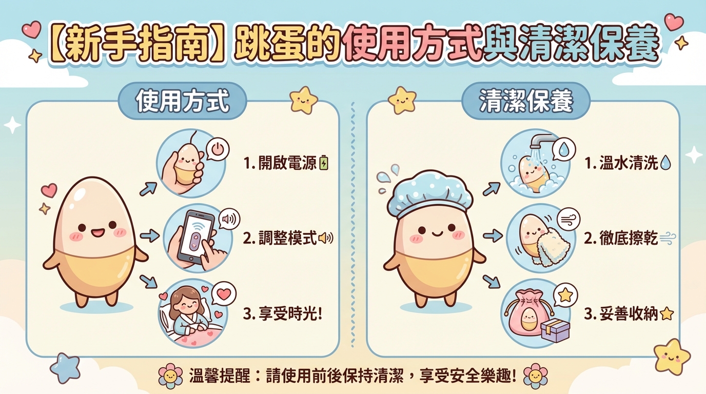 🌸【新手指南】跳蛋的使用方式與清潔保養