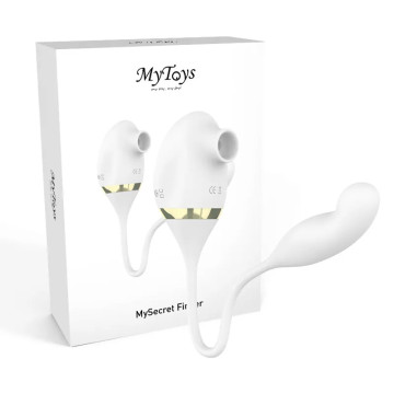 MyToys｜德國 MySecret Finger 潮吹神器二代 智能版 吸吮震動 G點破壞者 - 純淨白