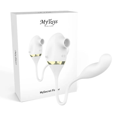 MyToys｜德國 MySecret Finger 潮吹神器二代 智能版 吸吮震動 G點破壞者 - 純淨白