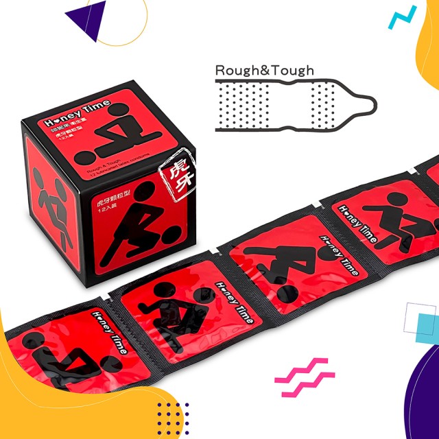 哈妮來．虎牙型保險套（紅12入）
