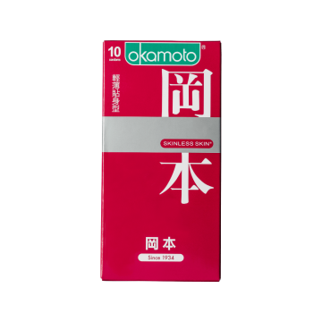 岡本．Skinless Skin 輕薄貼身型保險套（10入）