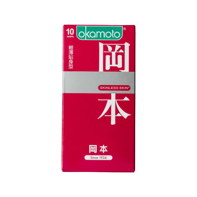 岡本．Skinless Skin 輕薄貼身型保險套（10入）