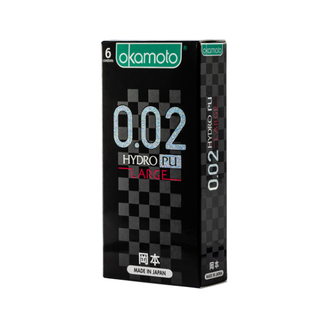 岡本．002 HYDRO 水感勁薄加大碼保險套（6入）