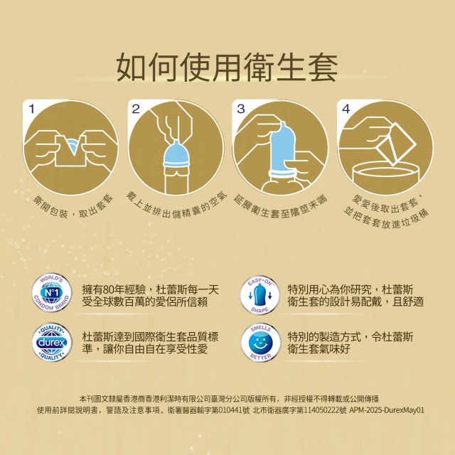 杜蕾斯．金色超薄裝保險套12入