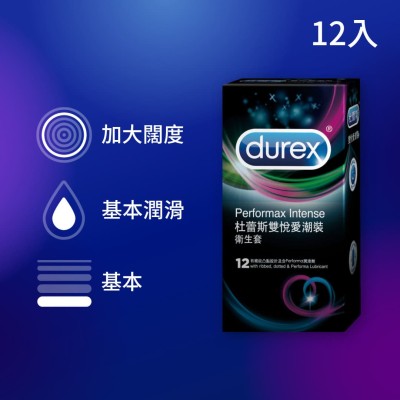杜蕾斯．雙悅愛潮裝保險套12入