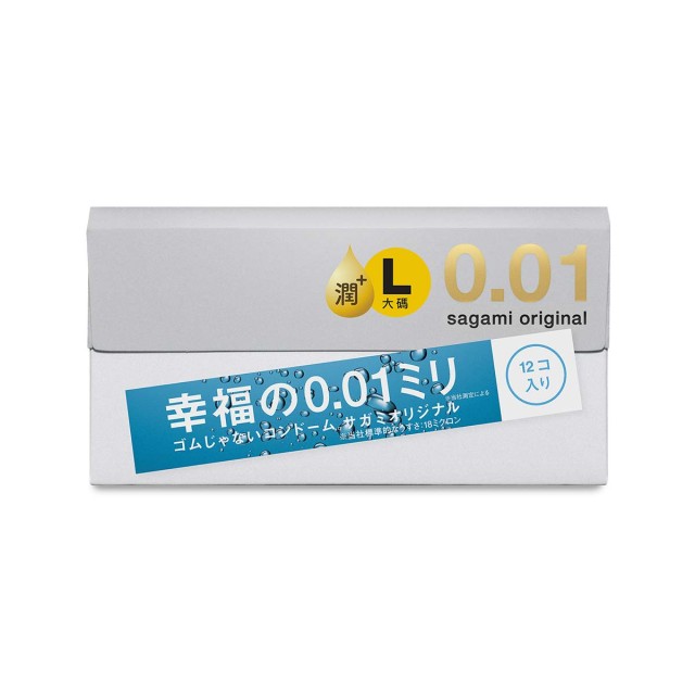 Sagami．相模元祖 0.01 PU極潤裝 加大Ｌ保險套（12入）