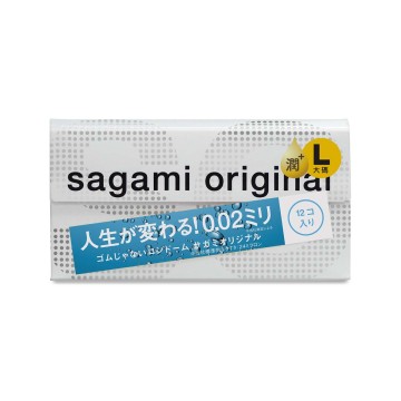 Sagami．相模元祖 0.02 PU極潤裝 加大Ｌ保險套（12入）