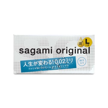 Sagami．相模元祖 0.02 PU極潤裝 加大Ｌ保險套（20入）