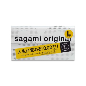 Sagami．相模元祖 0.02 超激薄 加大Ｌ保險套（12入）