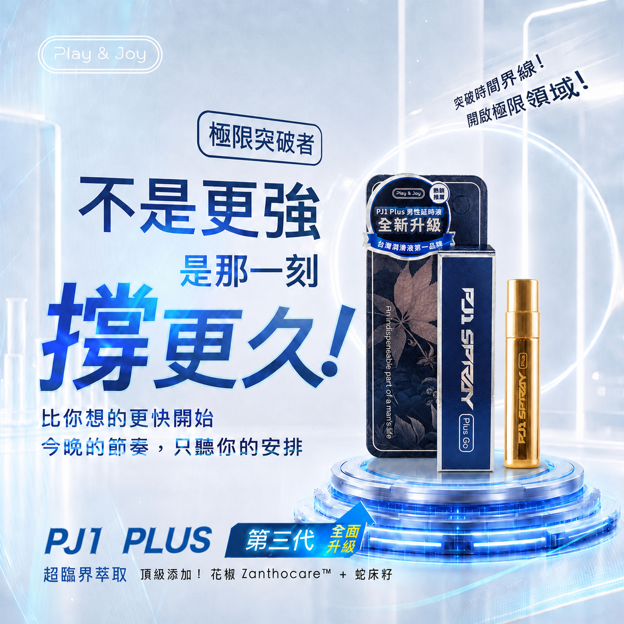 PLAY & JOY．男性延時液隨身瓶 5ml 1